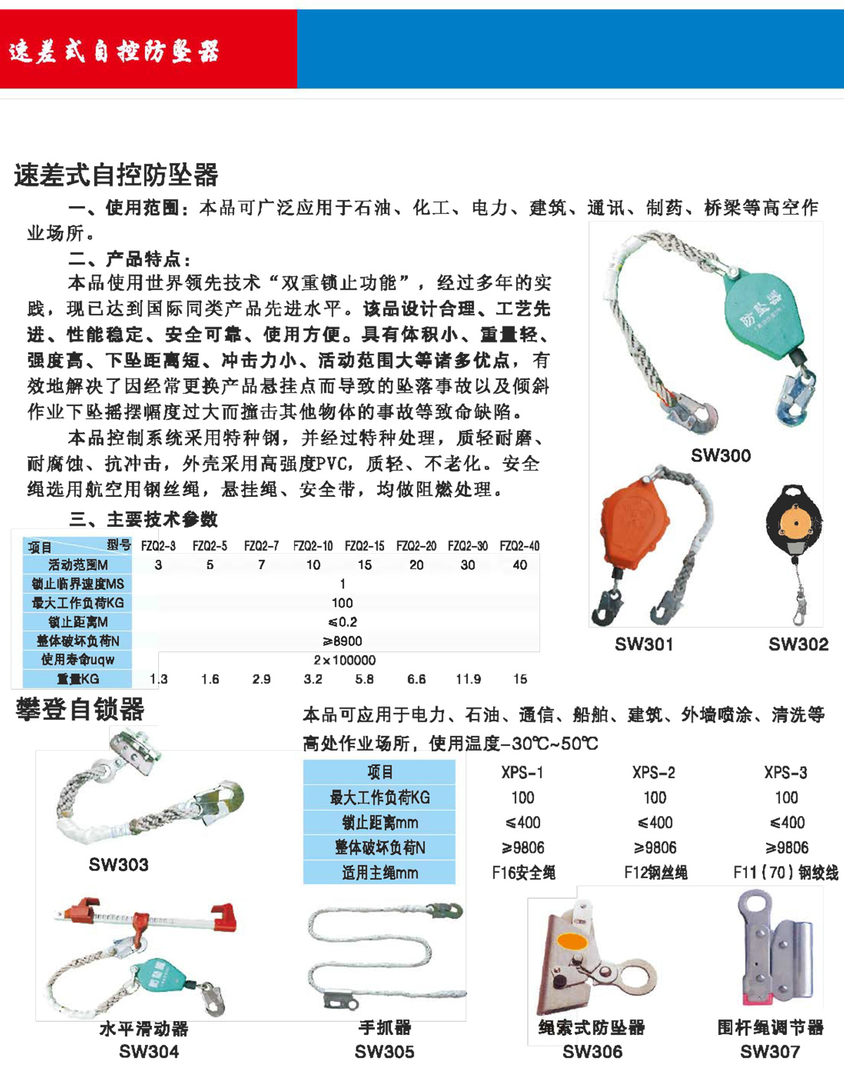 速差式自控防坠器
