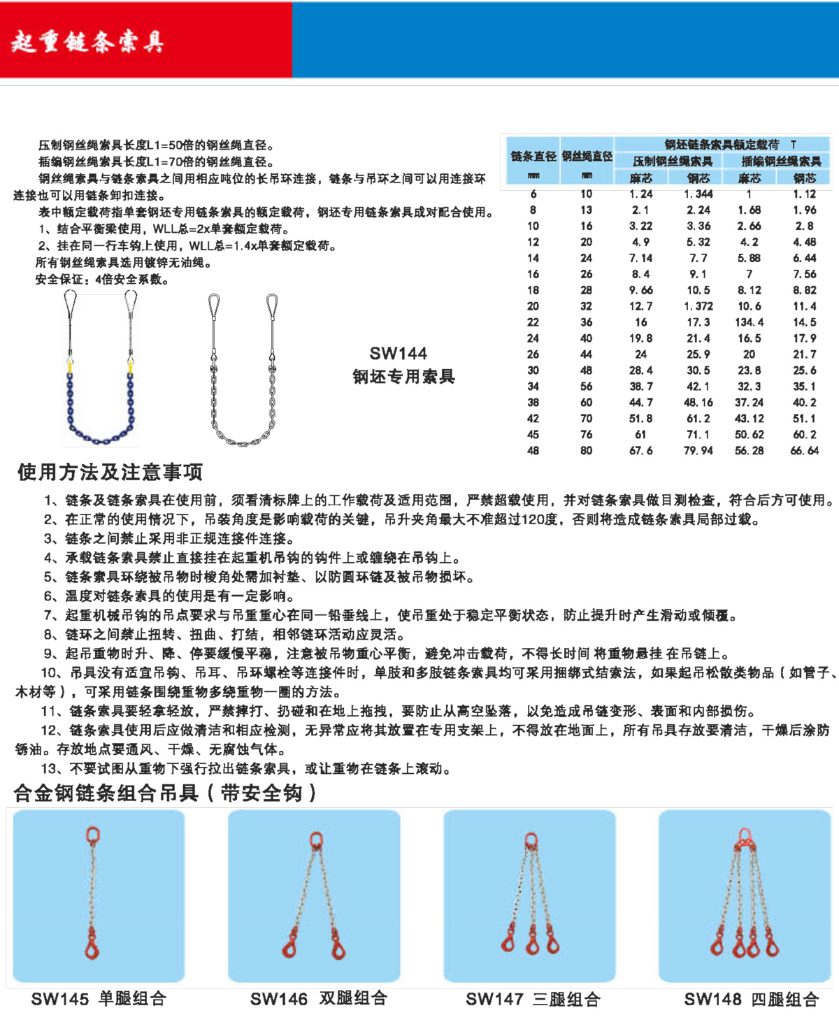 起重链条索具