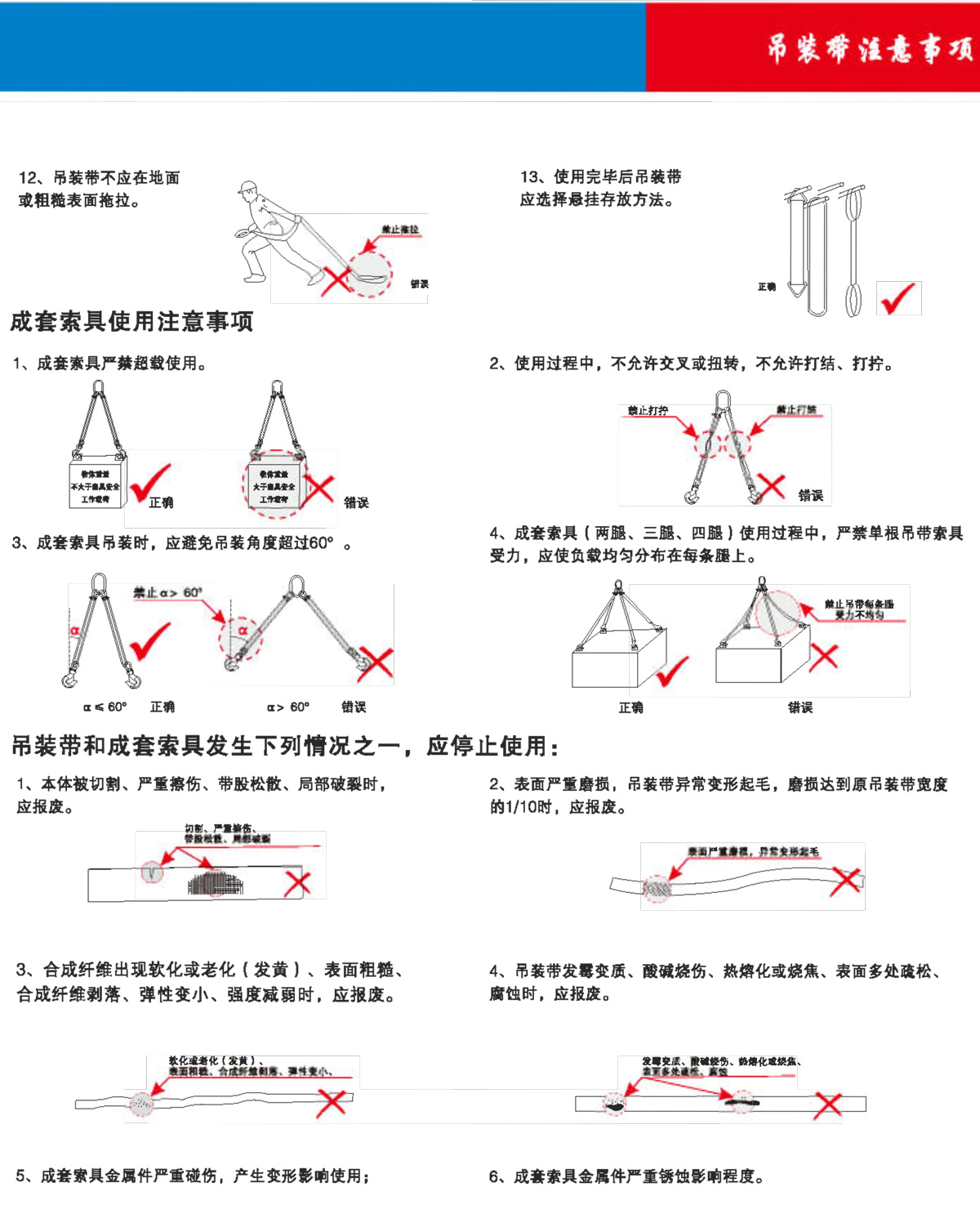 吊装带注意事项